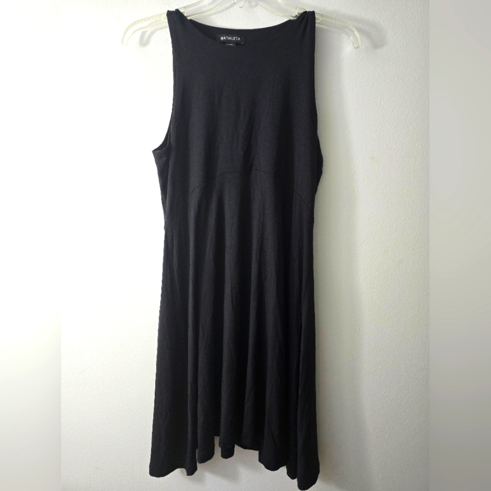ATHLETA Santorini Thera Knit Black Sleeveless Dress Size MP